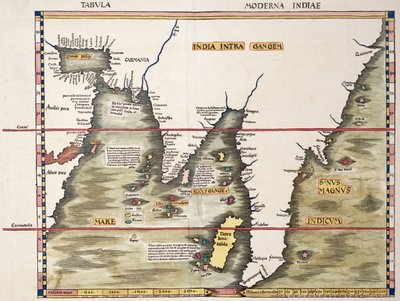 The Red Sea and Arabia Gulf to the supposed Malay Peninsula, from a Strassburg edition of Ptolemy